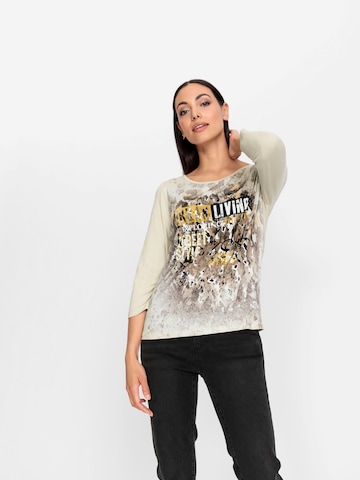 T-shirt heine en beige : devant