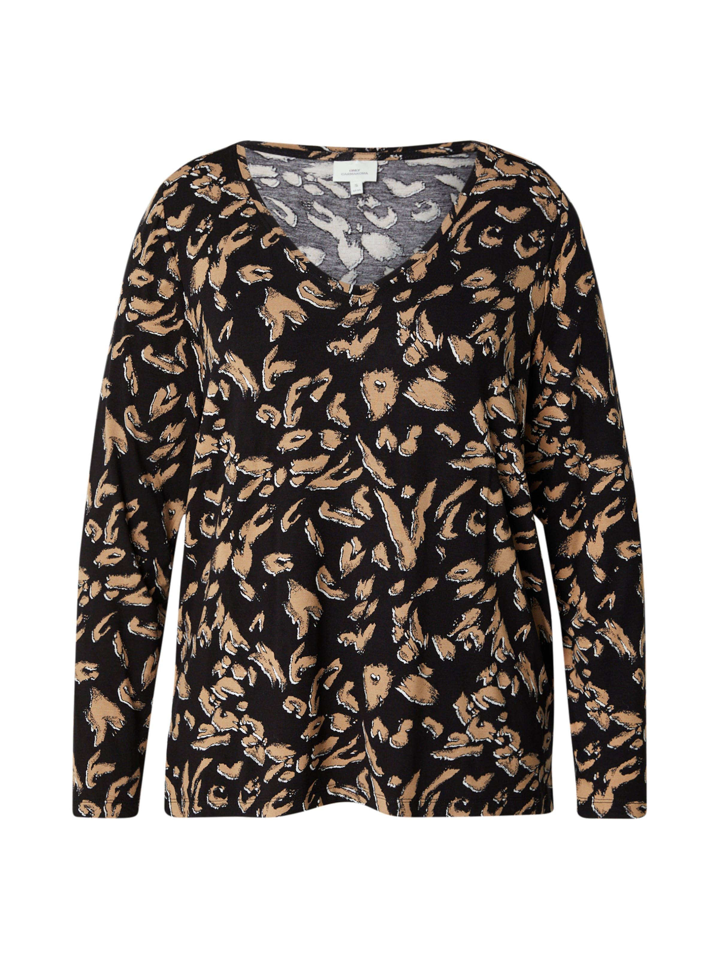 juoda ONLY Carmakoma Marškinėliai: priekis