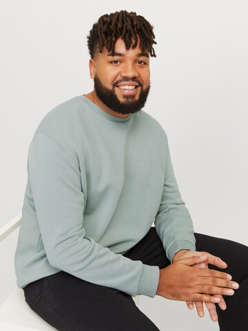 Jack & Jones Plus Mikina 'JJEBradley' – zelená