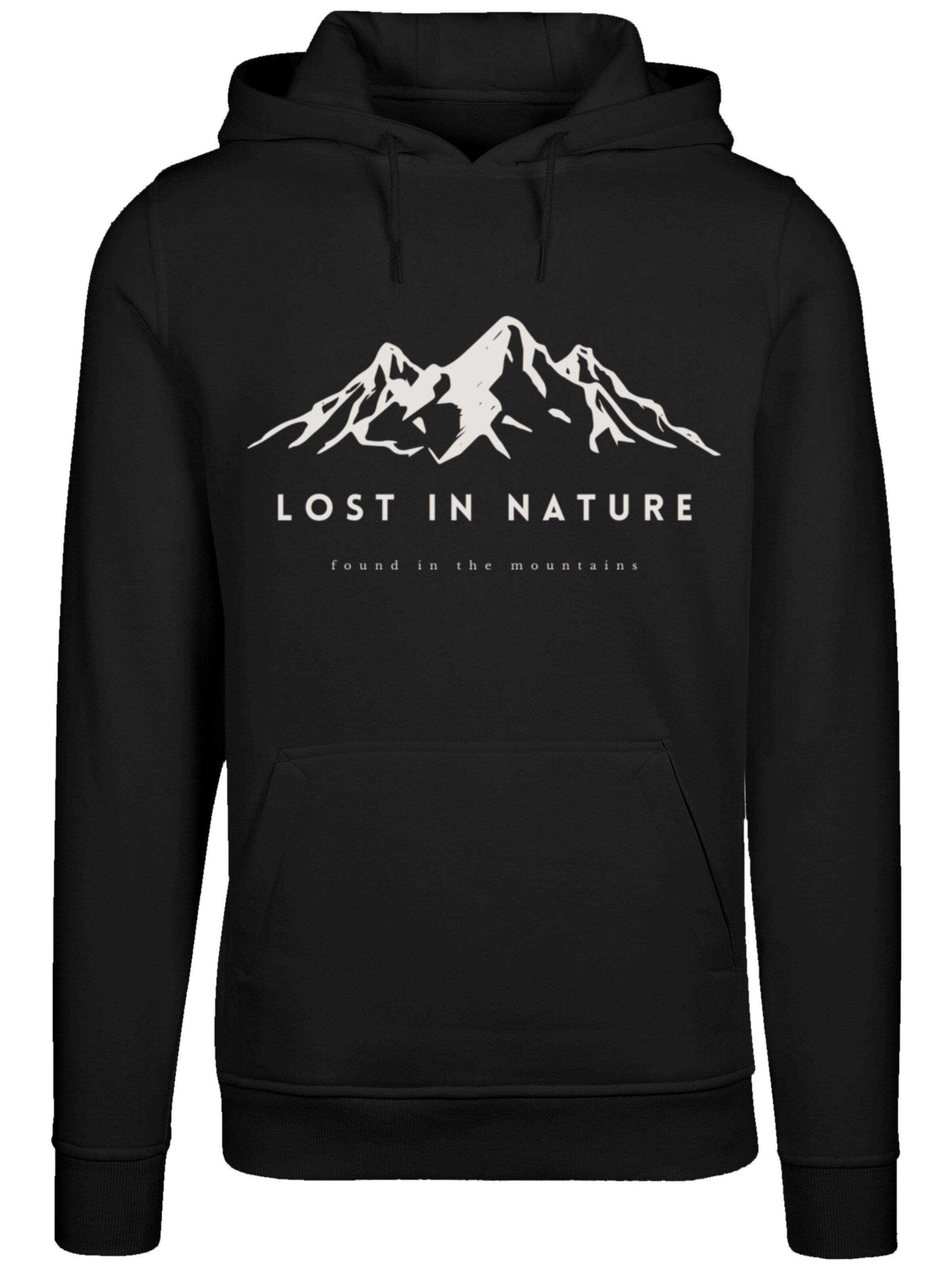 Sweat-shirt 'Berge Natur Winter' F4NT4STIC en noir : devant