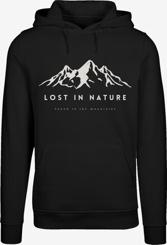 F4NT4STIC Sweatshirt 'Berge Natur Winter' in Zwart: voorkant