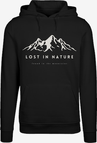 Sweat-shirt 'Berge Natur Winter' F4NT4STIC en noir : devant