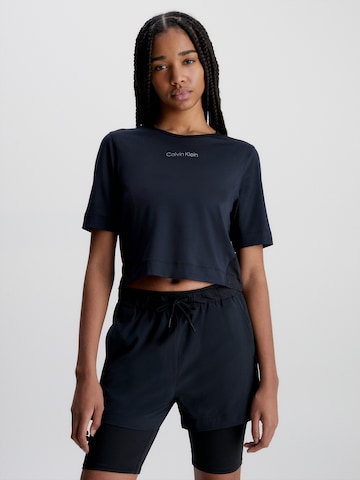 T-shirt fonctionnel Calvin Klein Sport en bleu : devant