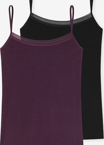 SCHIESSER Top ' Cotton Lace ' in Purple: front