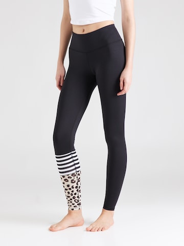 Skinny Pantaloni sportivi di Hey Honey in nero: frontale