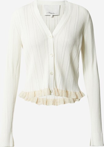 3.1 Phillip Lim Knit Cardigan in White: front