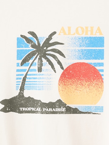 MANGO Tričko 'ILUSTRA' – béžová