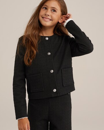 WE Fashion Strickjacke in Schwarz: Vorderseite