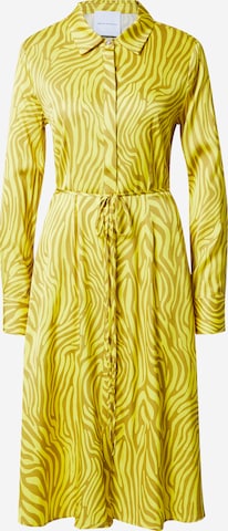 DELICATELOVE - Vestido camisero 'AMIRA' en amarillo: frente