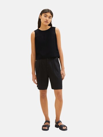 TOM TAILOR DENIM Regular Shorts in Schwarz