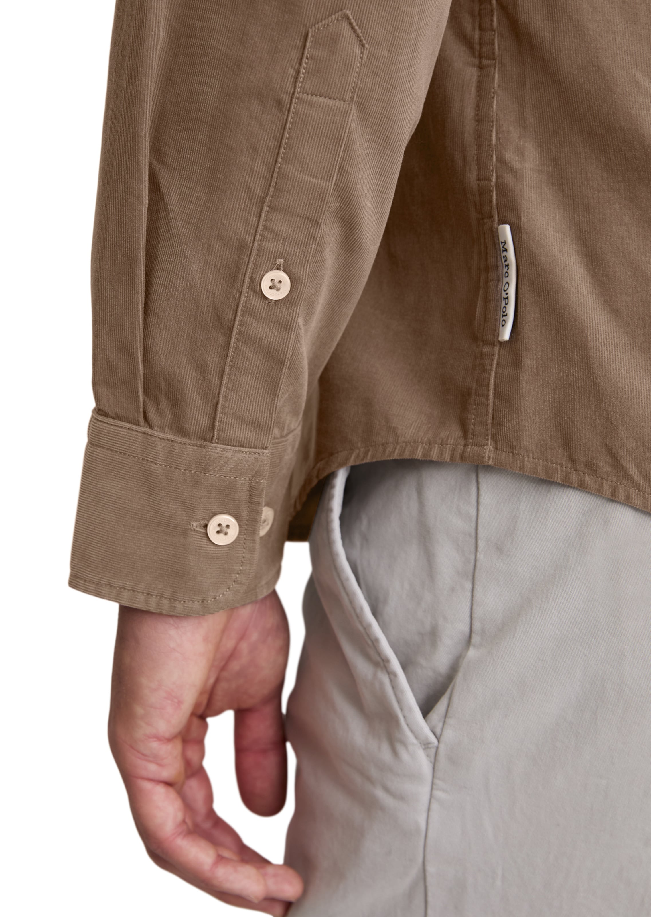 Marc O'Polo Regular fit Overhemd in Bruin