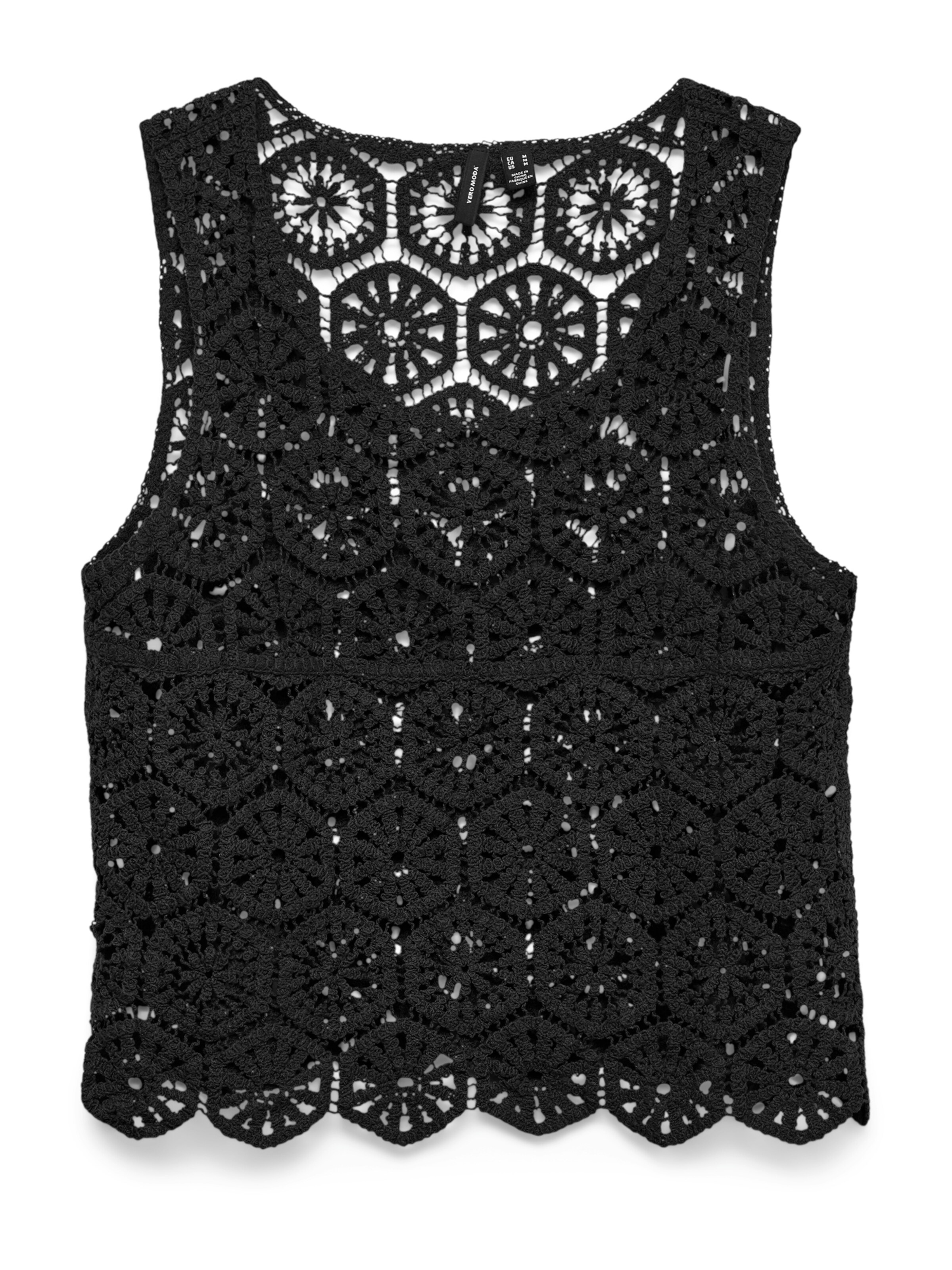 VERO MODA - Top de punto 'VMELSA' en negro: frente