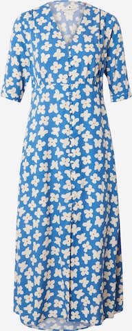 Thinking MU Košilové šaty 'CAMELIA' – modrá: přední strana
