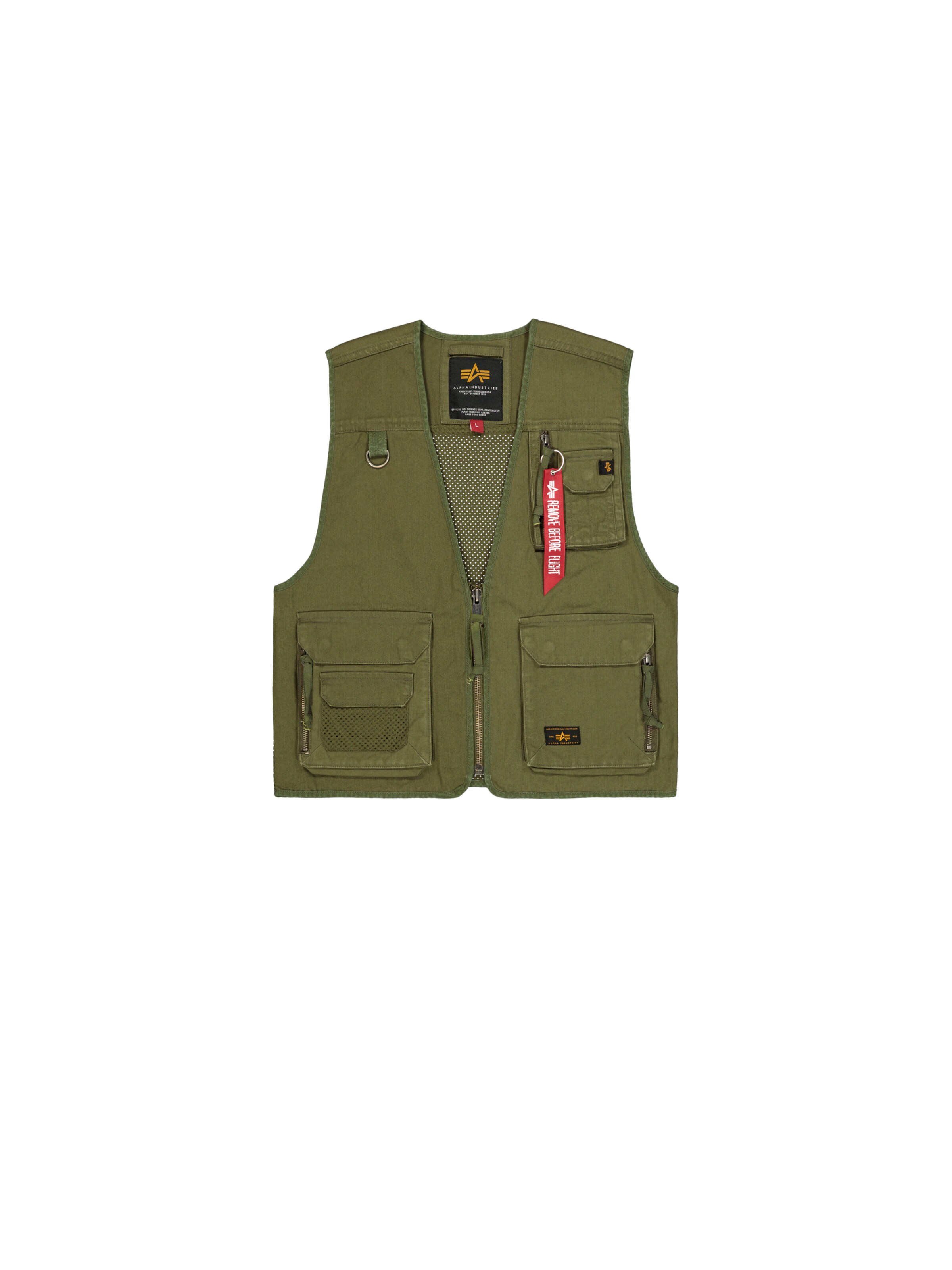 Gilet ALPHA INDUSTRIES en vert : devant