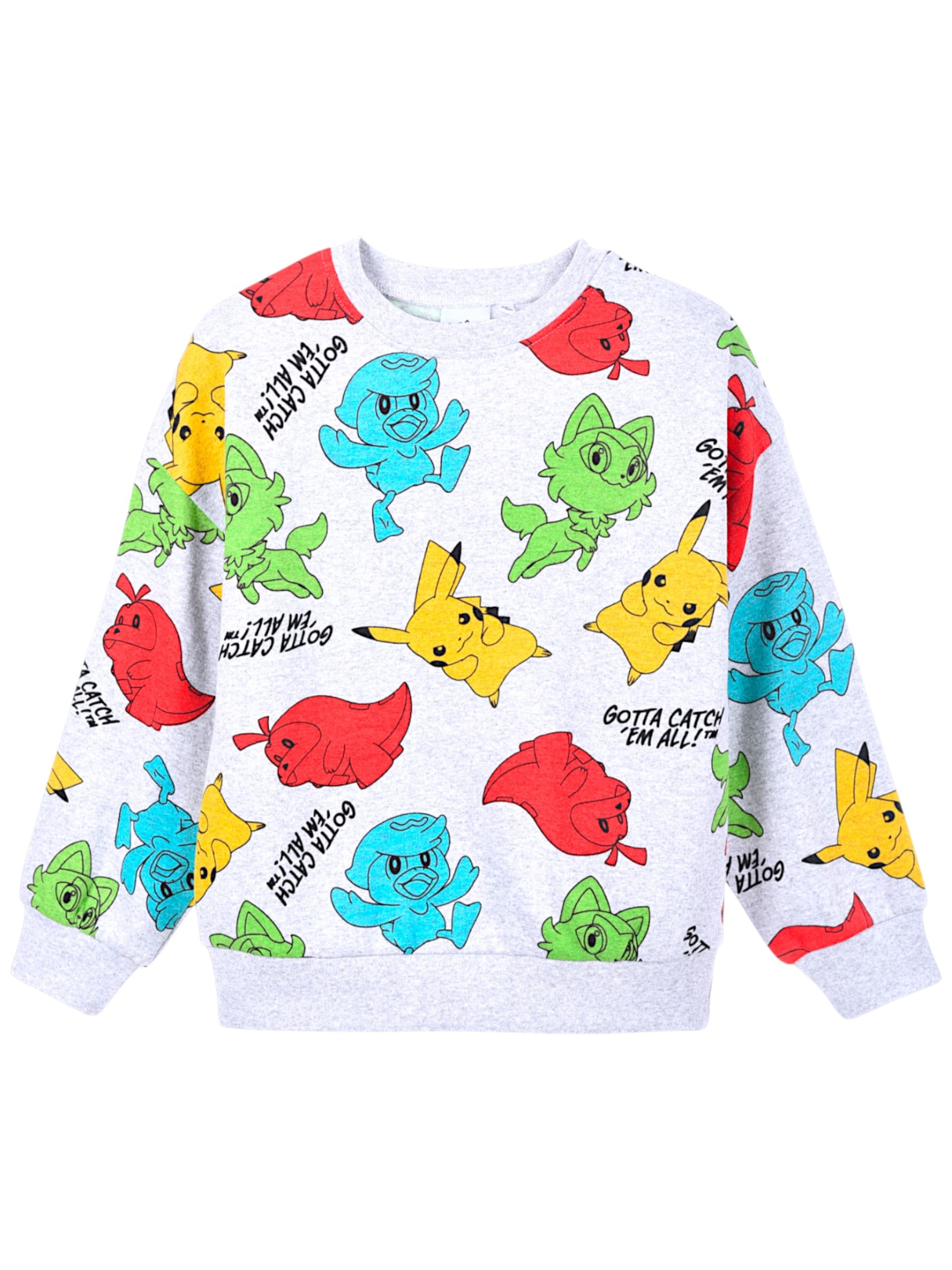 Pokémon Sweatshirt‌ in Grau: Vorderseite