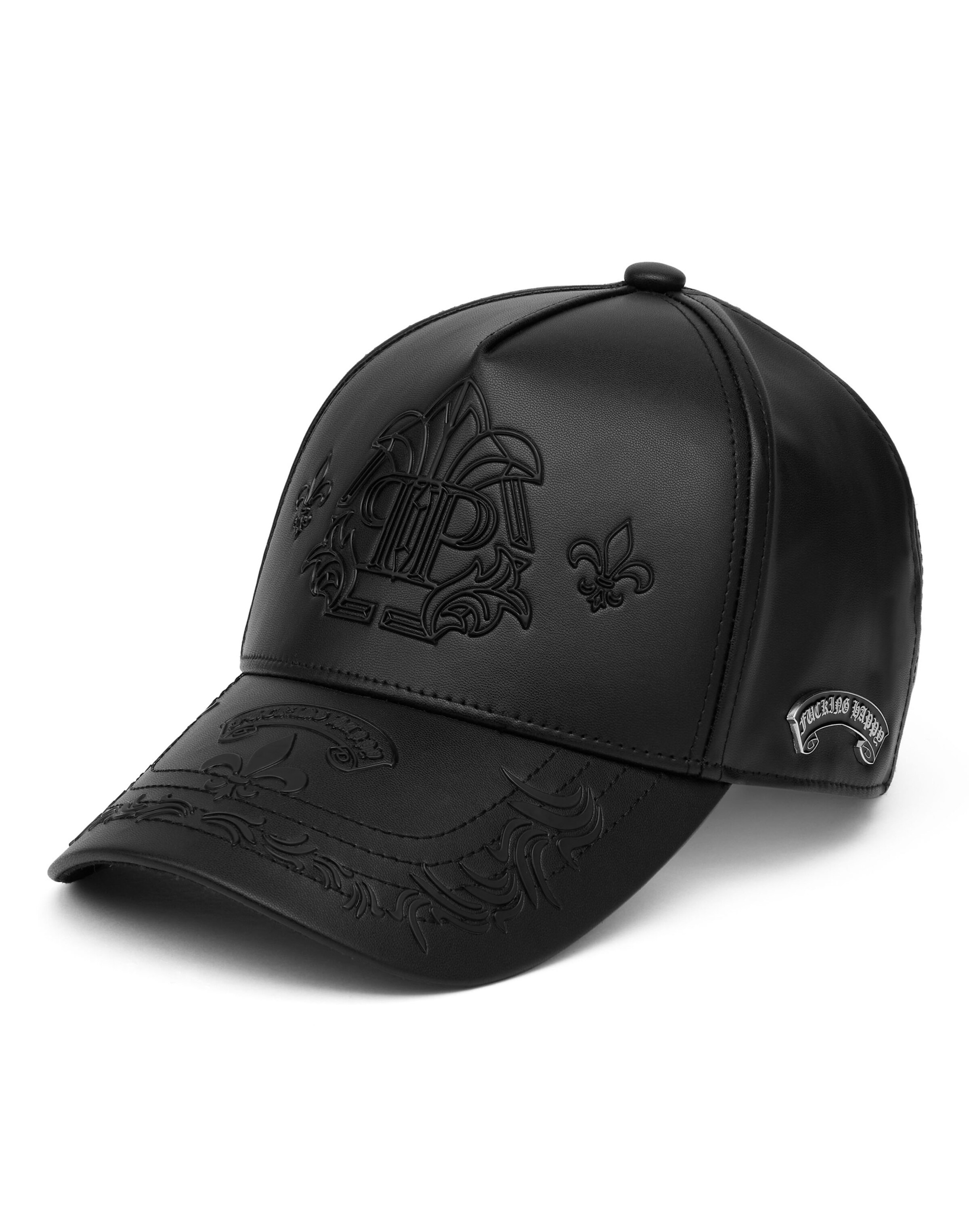 Philipp Plein Pet 'Gothic Plein' in Zwart: voorkant