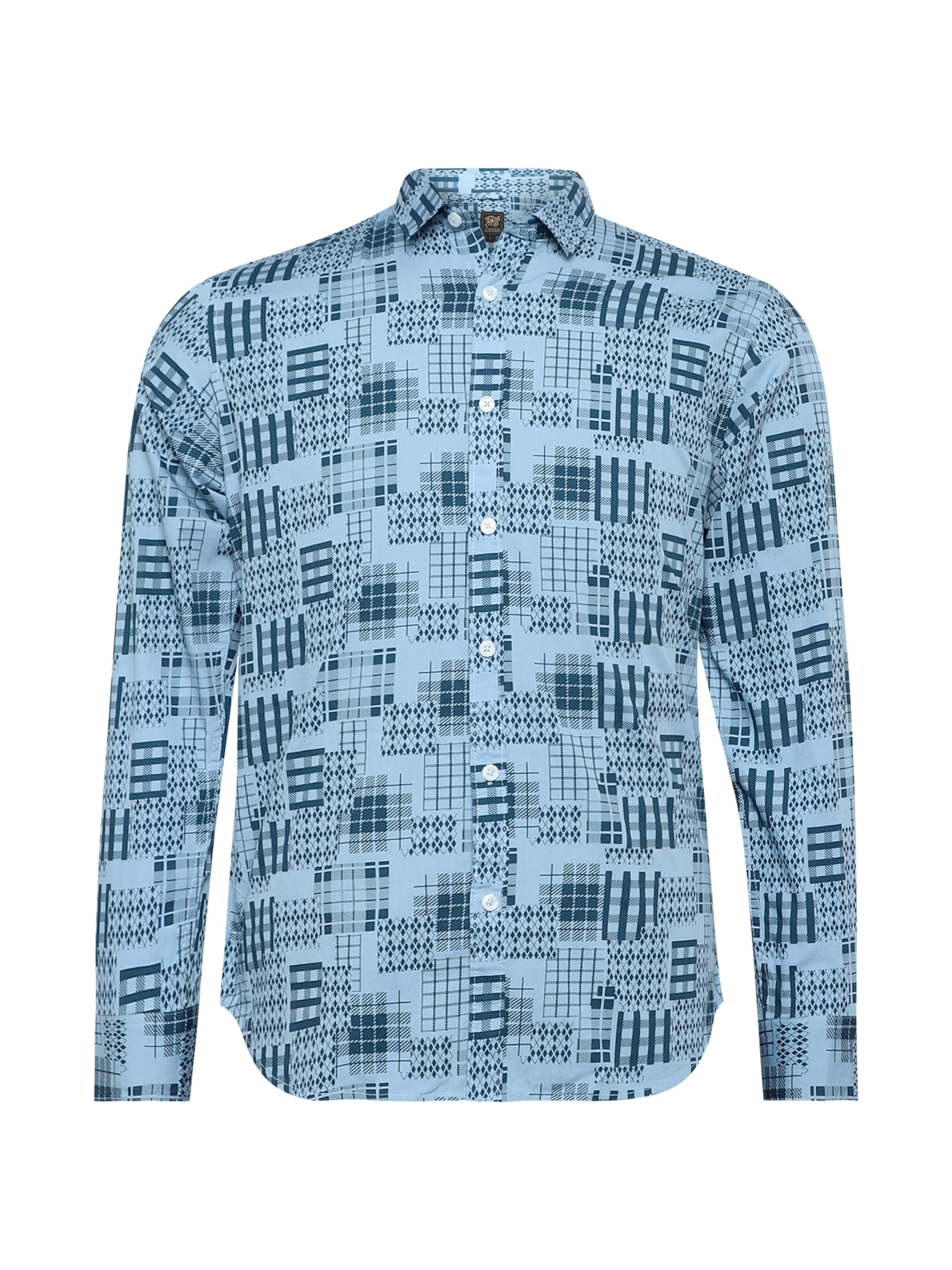 Campus Sutra Regular fit Button Up Shirt 'Carlos' in Blue: front