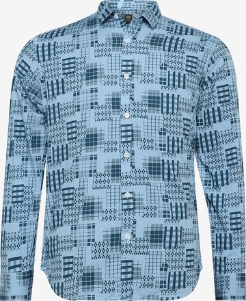 Coupe regular Chemise 'Carlos' Campus Sutra en bleu : devant