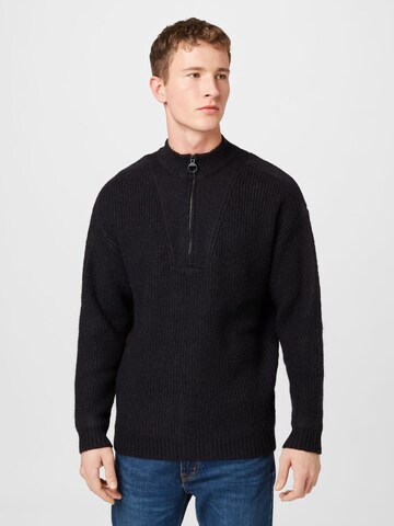 TOM TAILOR DENIM Sweater in Black: front