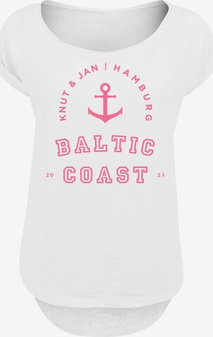 T-shirt 'Baltic Coast' F4NT4STIC en blanc : devant