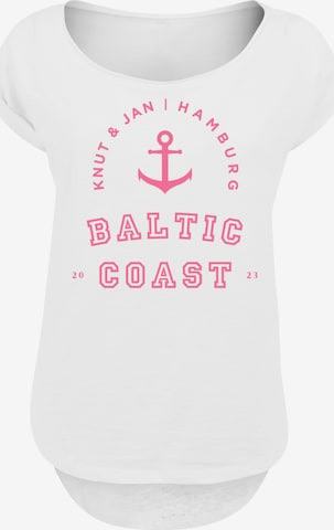 F4NT4STIC Shirt 'Baltic Coast' in Wit: voorkant