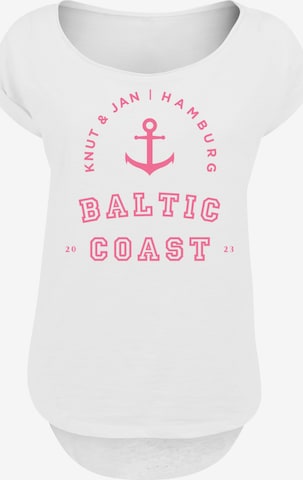 T-shirt 'Baltic Coast' F4NT4STIC en blanc : devant