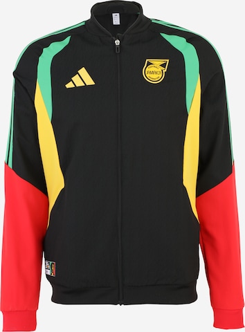 ADIDAS PERFORMANCE Спортна жилетка с качулка в черно: отпред