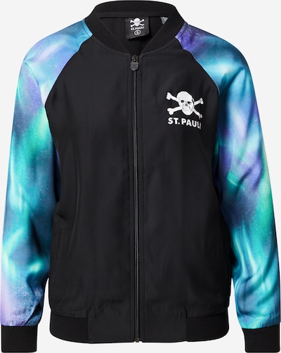 FC St. Pauli Chaqueta de chándal en turquesa / lila / negro / blanco, Vista del producto