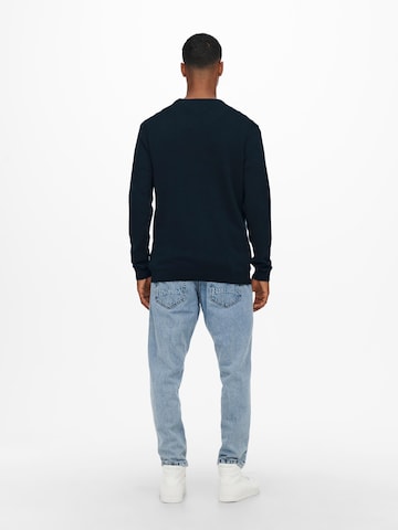 Coupe regular Pull-over 'Alex' Only & Sons en bleu