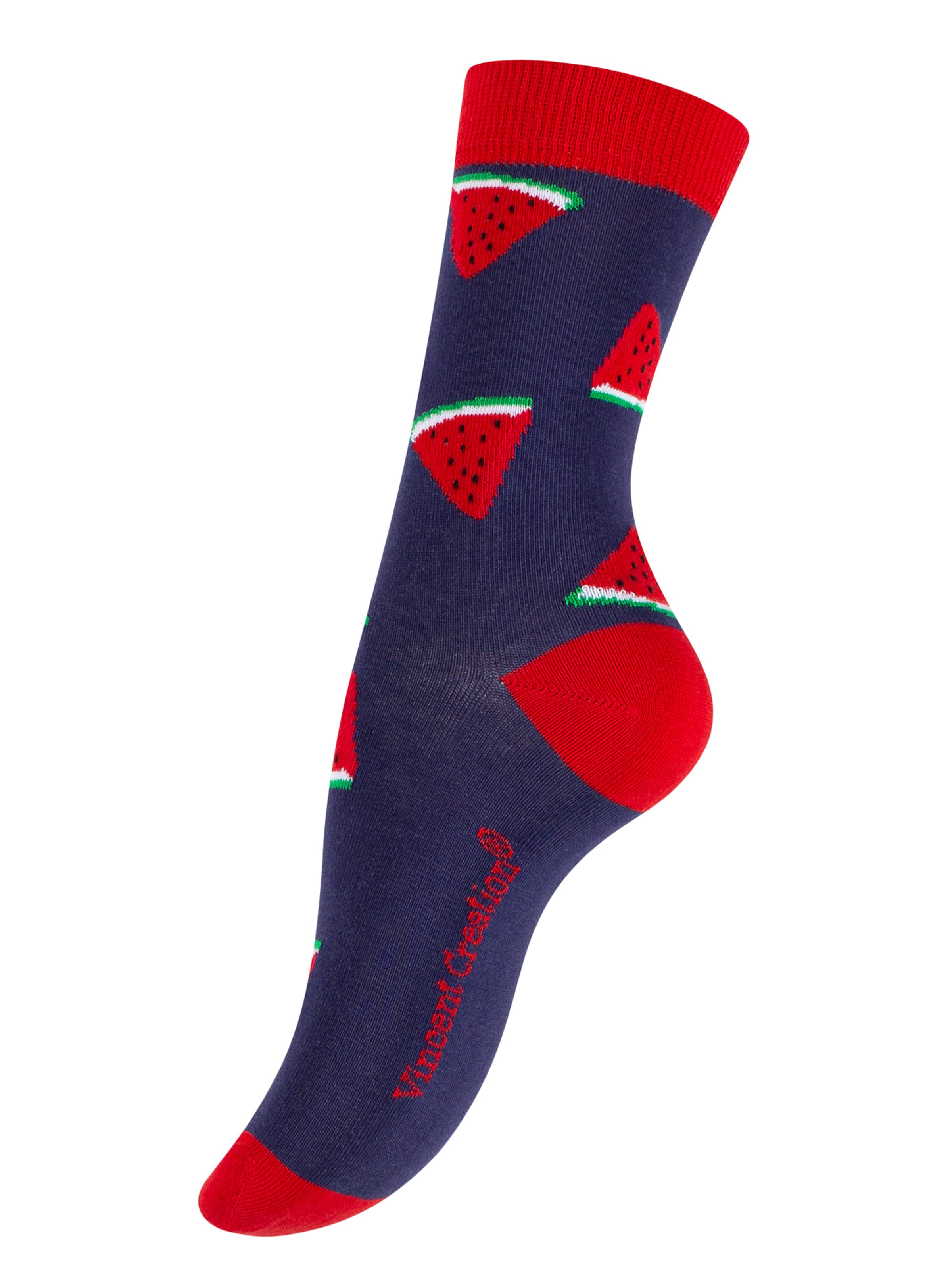 Vincent Creation - Meias 'Süsse Früchte' em azul