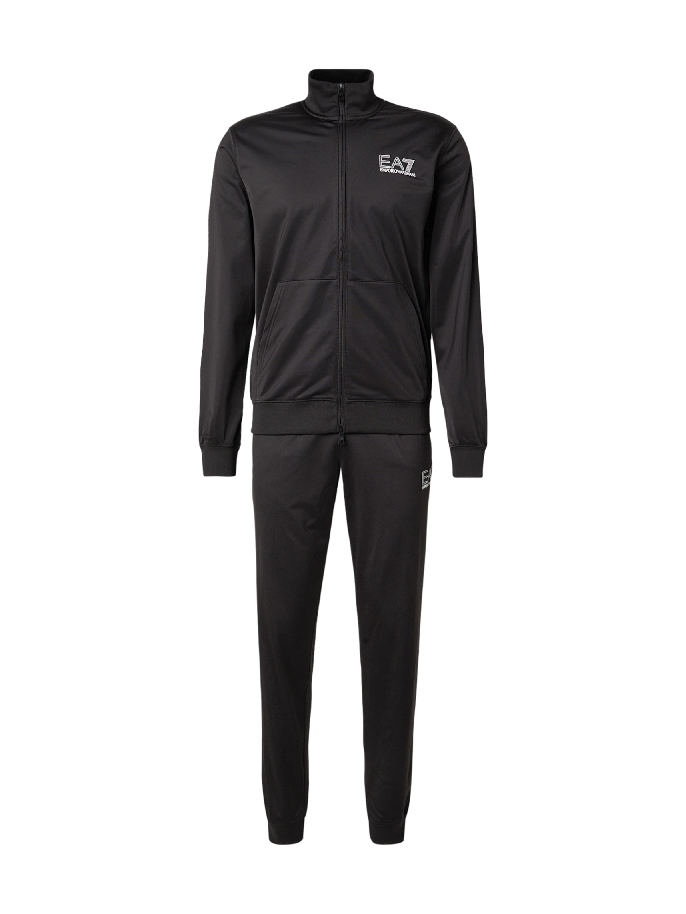 EA7 Emporio Armani Joggingpak in de kleur Zwart / Wit, Productweergave