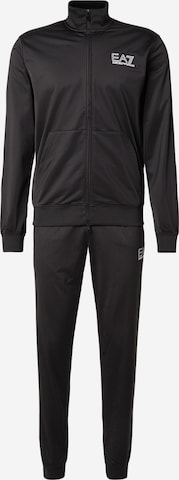 EA7 Emporio Armani Joggingpak in Zwart: voorkant