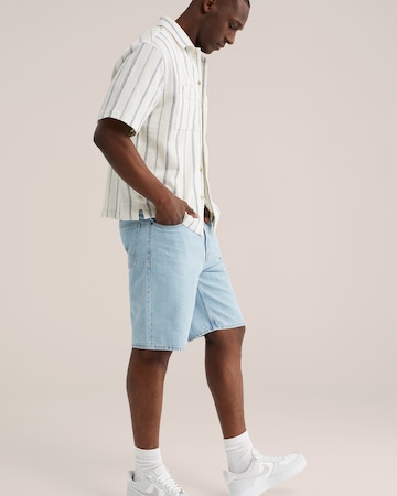 WE Fashion Loosefit Jeans i blå