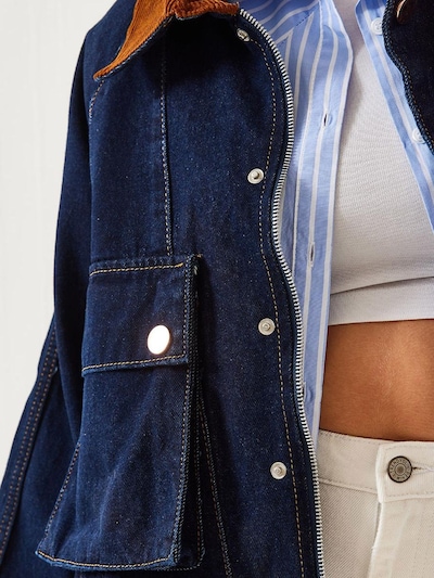 Bianco Lucci Between-Season Jacket in Blue denim, Item view