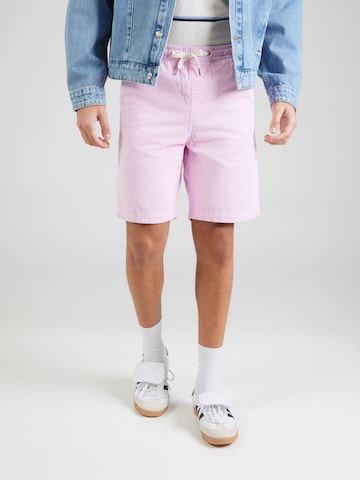 Regular Pantalon Lindbergh en violet : devant