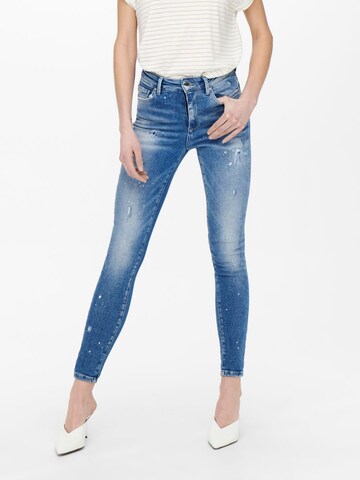 ONLY Skinny Jeans 'Mila Life' in Blauw: voorkant