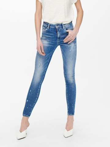 Skinny Jean 'Mila Life' ONLY en bleu : devant