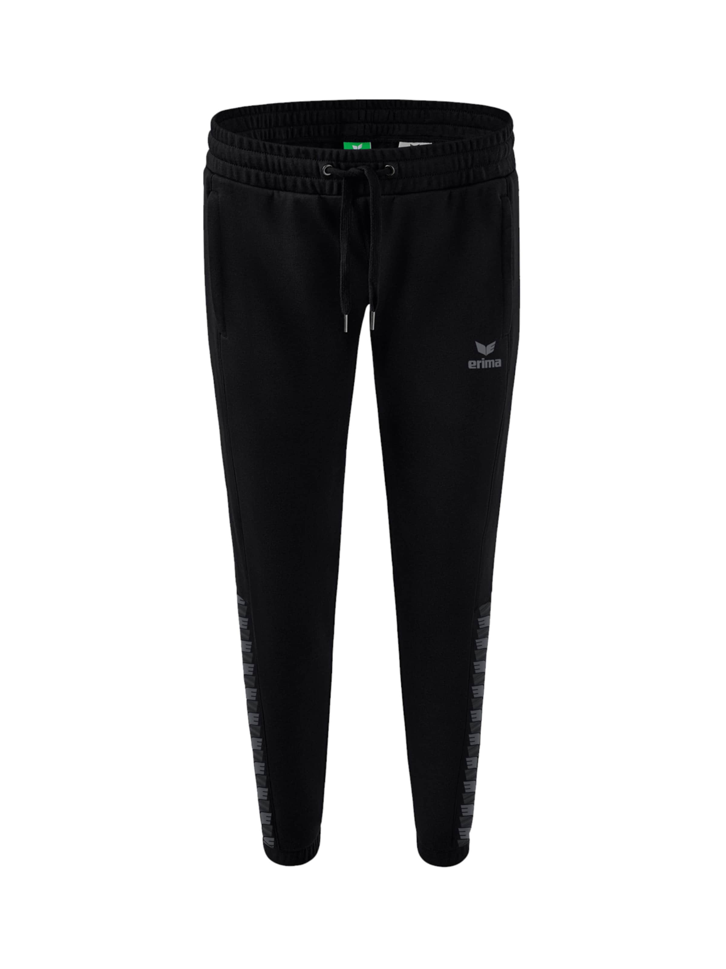 ERIMA Tapered Sporthose in Schwarz: Vorderseite