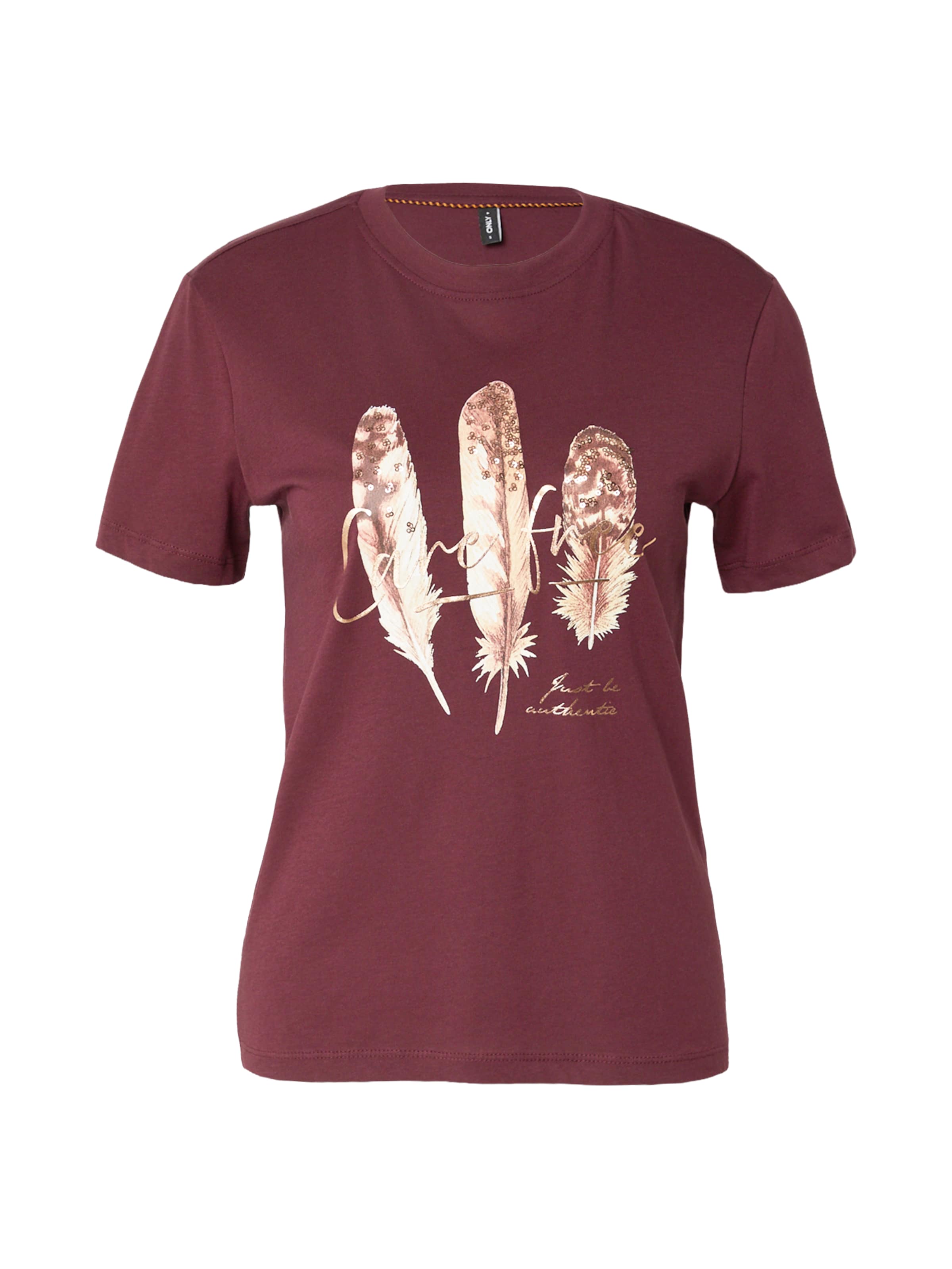 ONLY Shirt 'ONLKITA' in XS in Light beige / Gold / Bordeaux, Item view