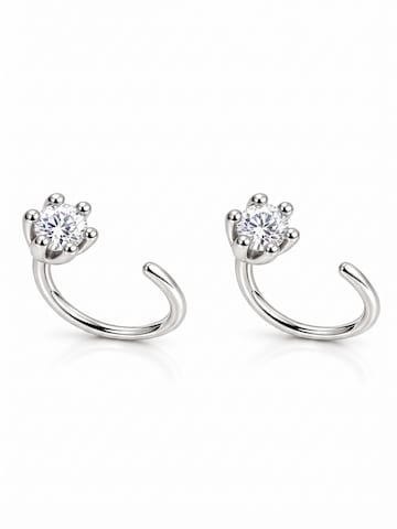 Kamakula Earrings 'Mini C' in Silver: front