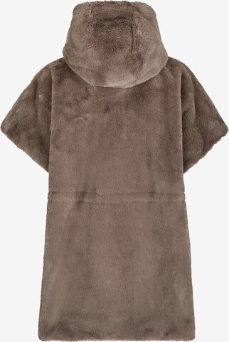 White Label Poncho in Grau