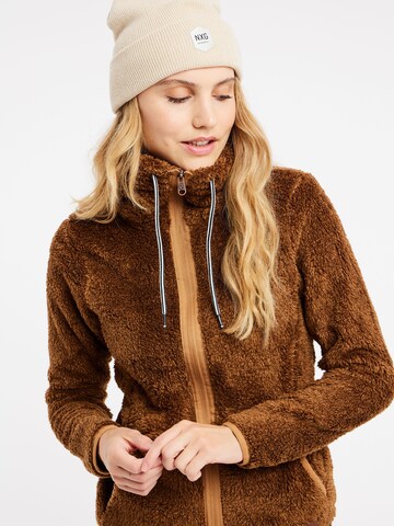 PROTEST Fleecejacke 'RIRI' in Braun