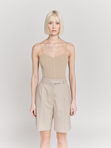 Shirtbody 'SOLID' Casa Mara en beige : devant