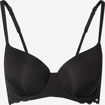 Hunkemöller T-Shirt Rintaliivi 'Angie' värissä musta: etupuoli