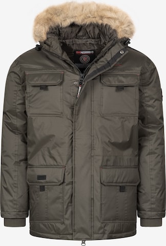 Geographical Norway Winter Jacket in Green: front