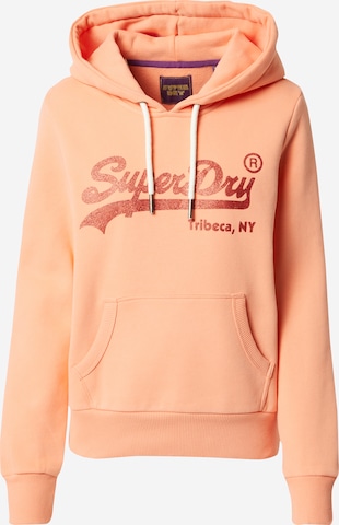 Superdry Суичър в оранжево: отпред