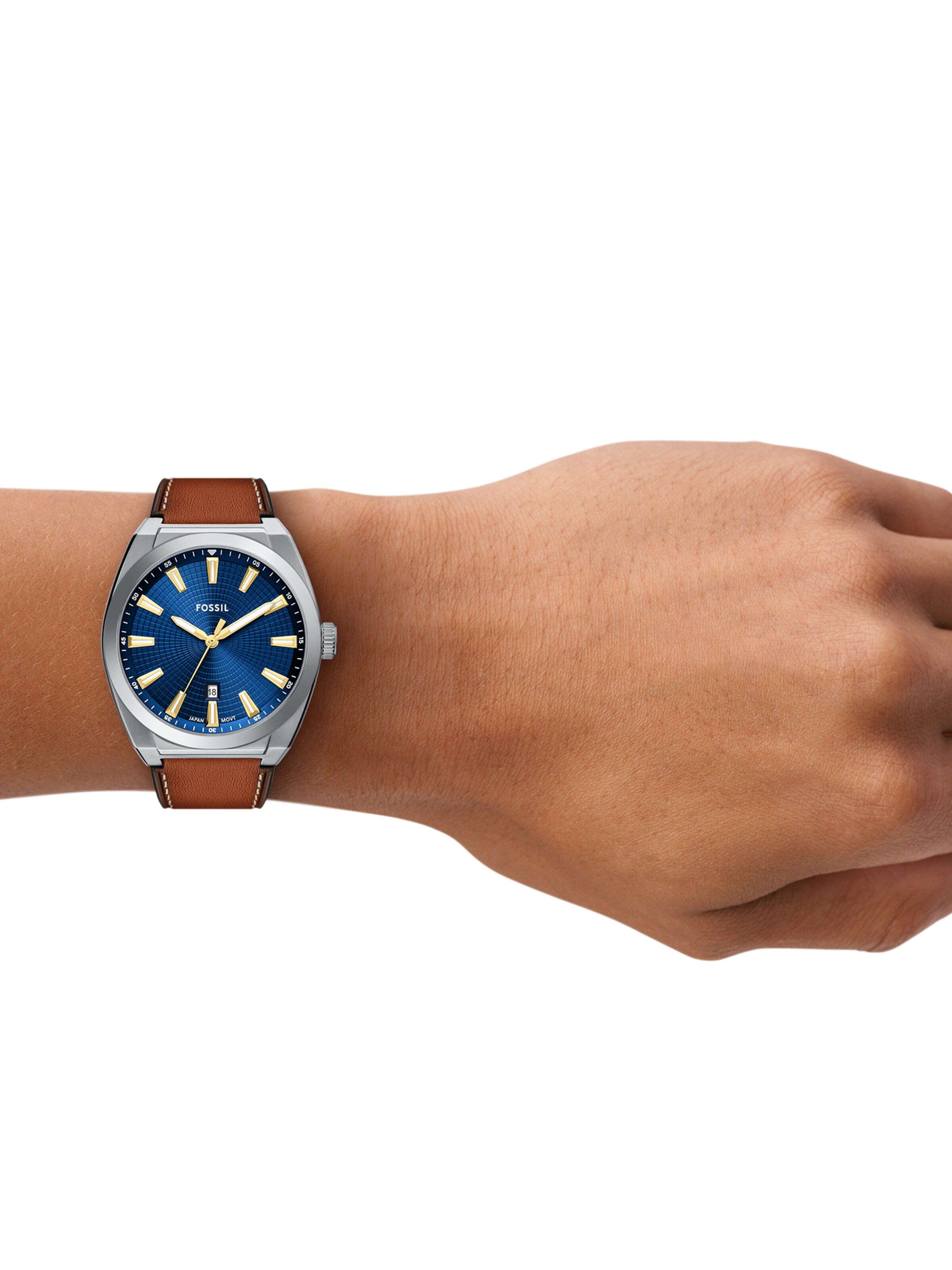 FOSSIL Analoogkell 'Everett', värv Hõbe: eest vaates