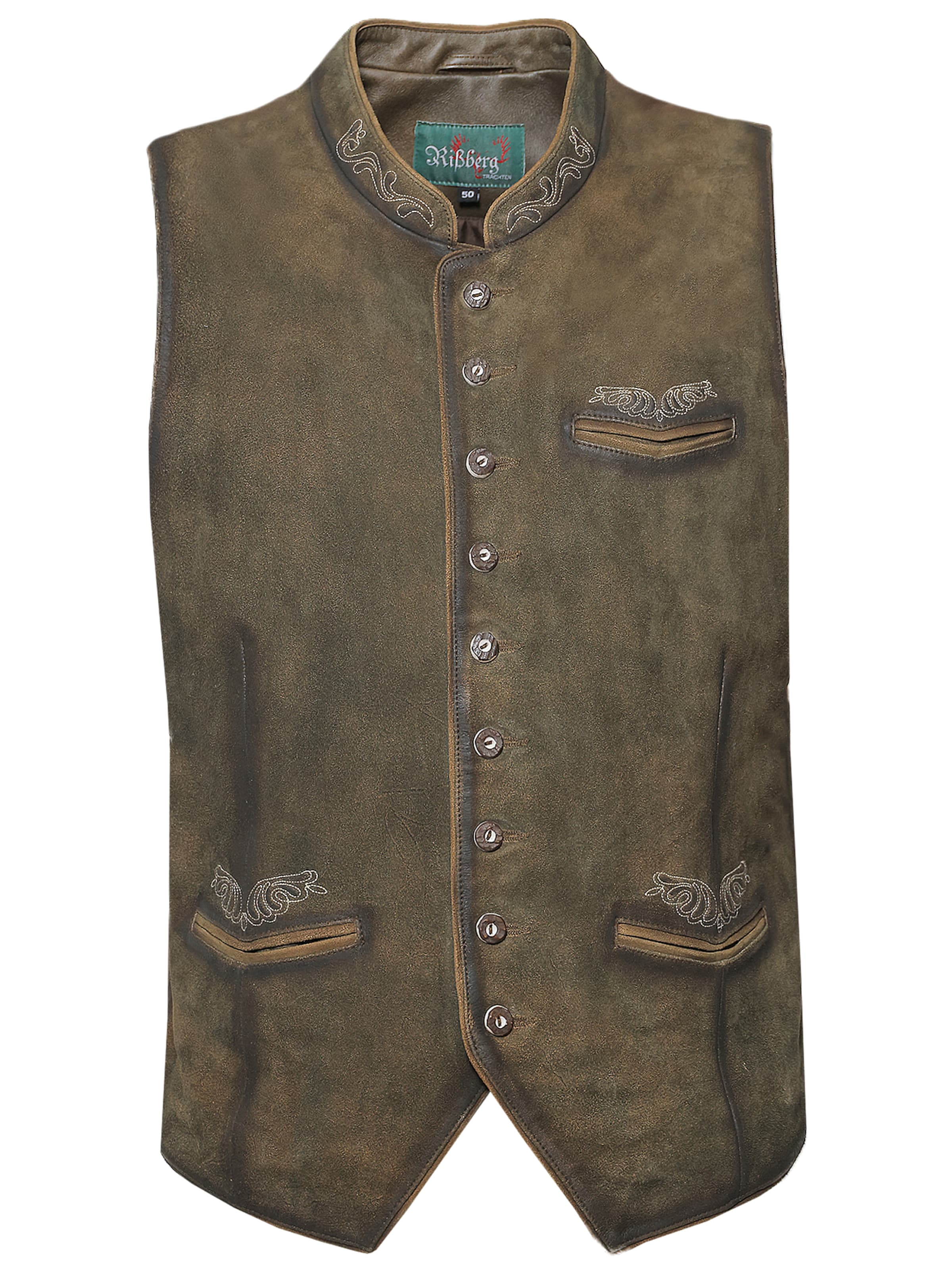 Rißberg Traditional vest in 46 in Brown, Item view