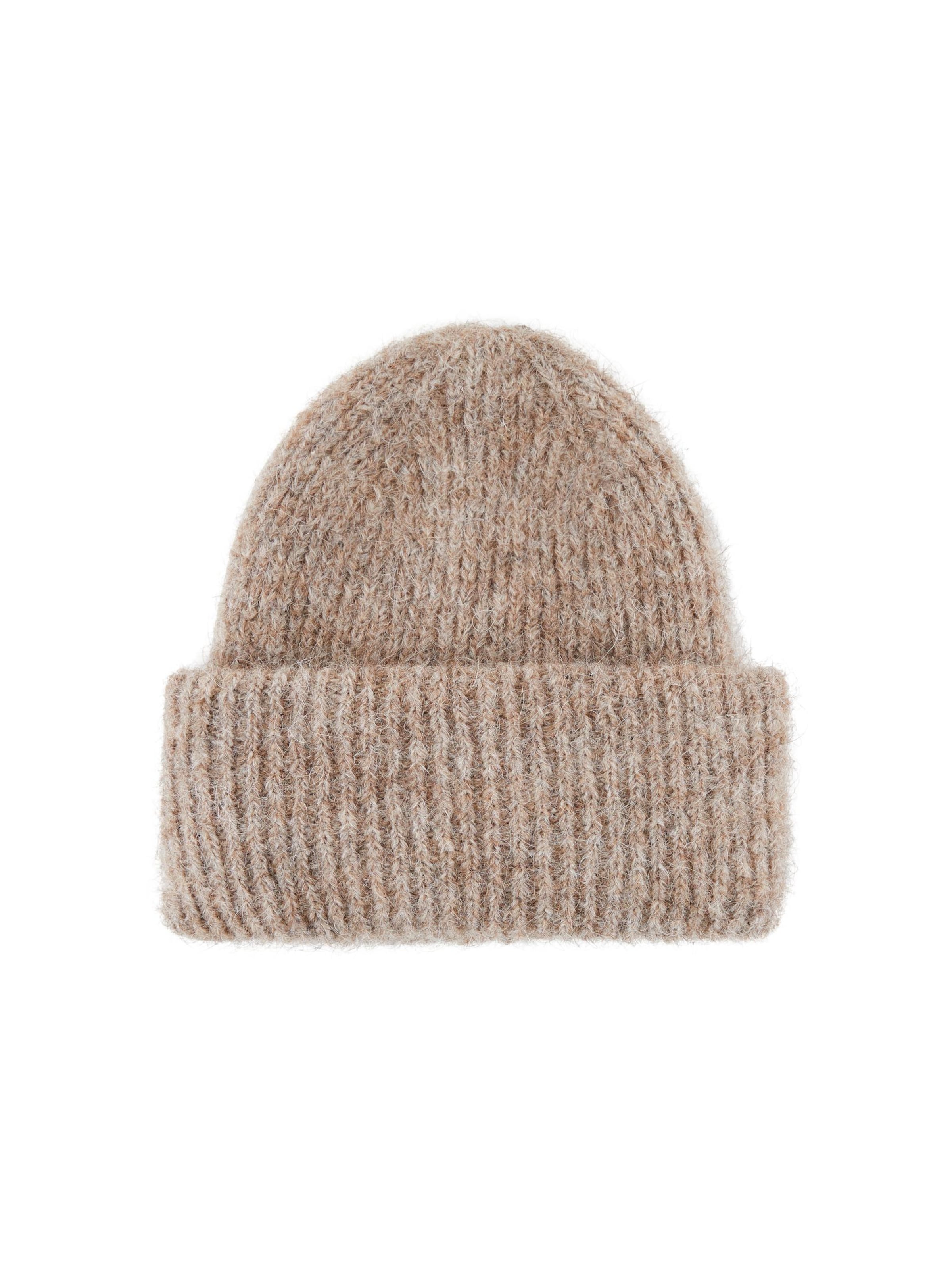 PIECES Beanie &#x27;Bera&#x27; in Brown: front