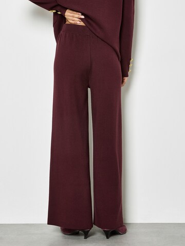 Wide Leg Pantalon Apricot en rouge